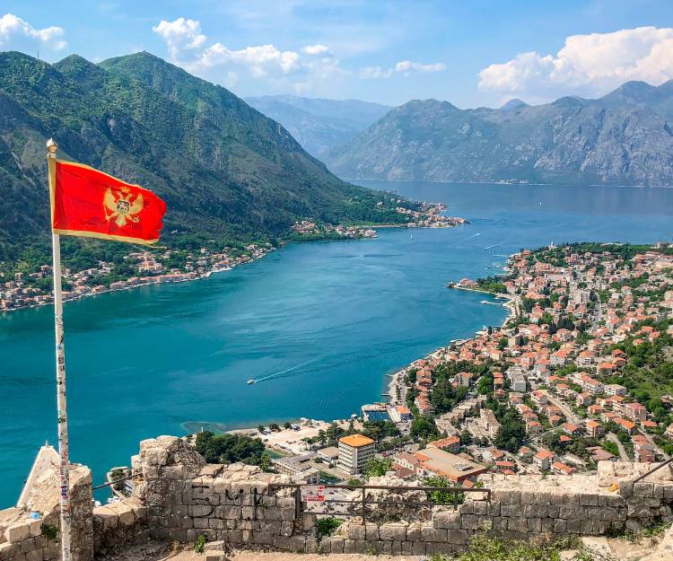 Baai van kotor in Montenegro