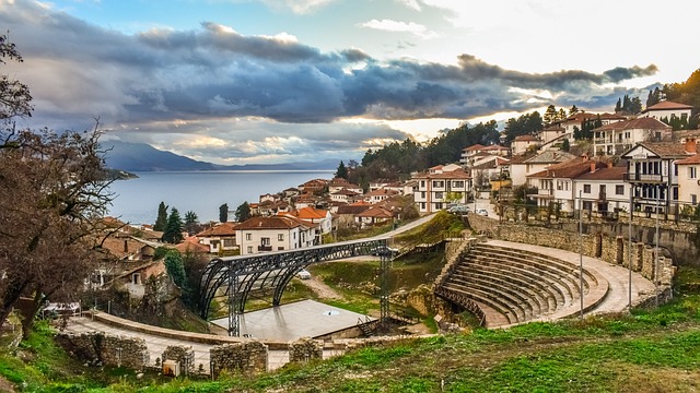 theater in ohrid in noord macedonië
